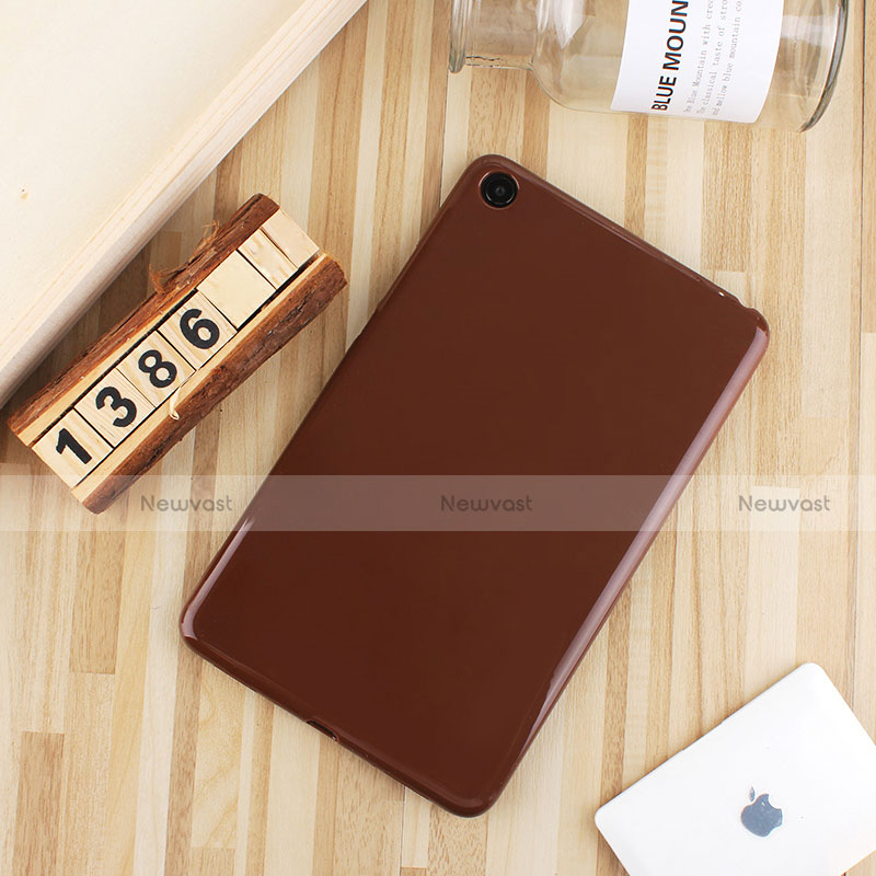 Ultra-thin Silicone Gel Soft Case Cover S01 for Xiaomi Mi Pad 4 Brown