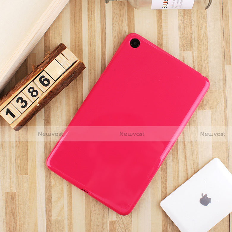Ultra-thin Silicone Gel Soft Case Cover S01 for Xiaomi Mi Pad 4 Hot Pink