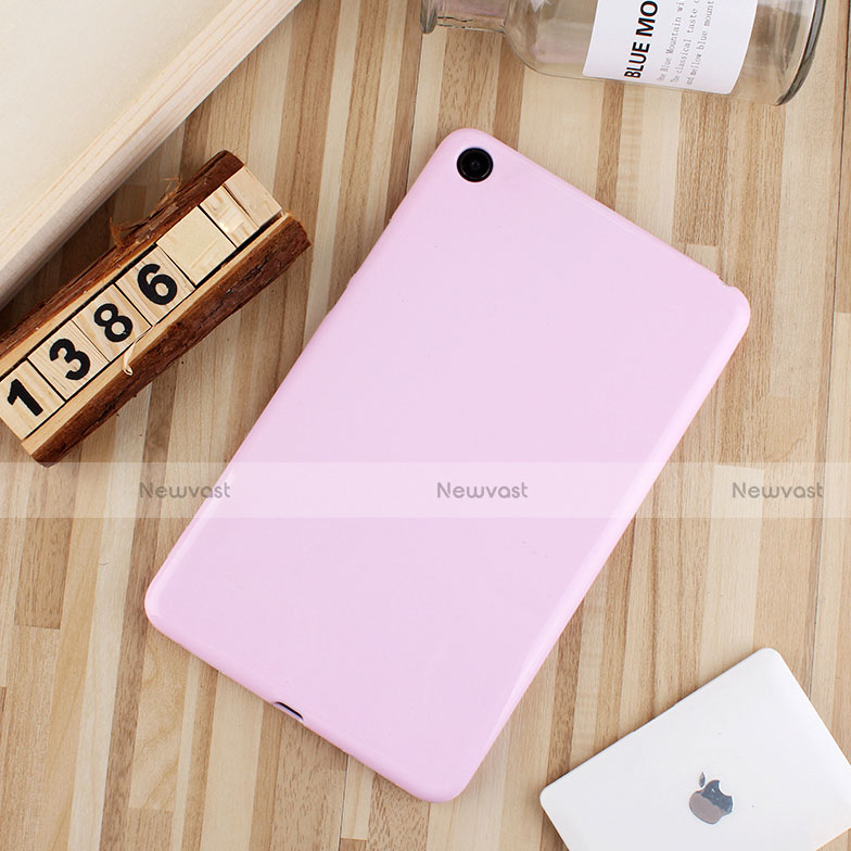 Ultra-thin Silicone Gel Soft Case Cover S01 for Xiaomi Mi Pad 4 Plus 10.1 Pink