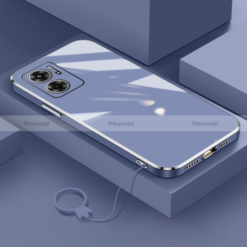 Ultra-thin Silicone Gel Soft Case Cover S01 for Xiaomi Redmi 10 Prime Plus 5G Lavender Gray