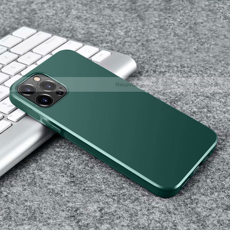 Ultra-thin Silicone Gel Soft Case Cover S02 for Apple iPhone 12 Pro Midnight Green