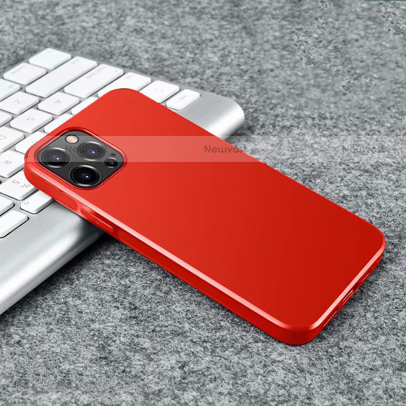 Ultra-thin Silicone Gel Soft Case Cover S02 for Apple iPhone 12 Pro Red