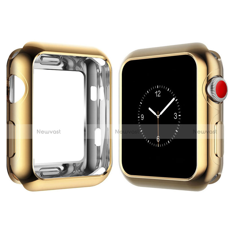 Ultra-thin Silicone Gel Soft Case Cover S02 for Apple iWatch 4 44mm Gold