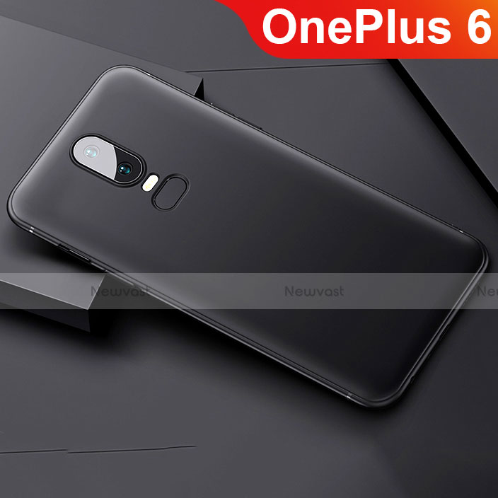 Ultra-thin Silicone Gel Soft Case Cover S02 for OnePlus 6 Black