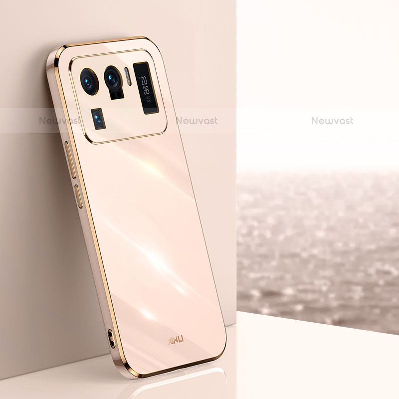 Ultra-thin Silicone Gel Soft Case Cover S02 for Xiaomi Mi 11 Ultra 5G Gold