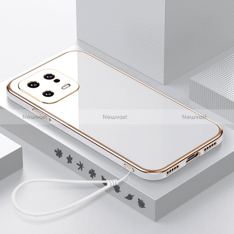 Ultra-thin Silicone Gel Soft Case Cover S02 for Xiaomi Mi 13 5G White
