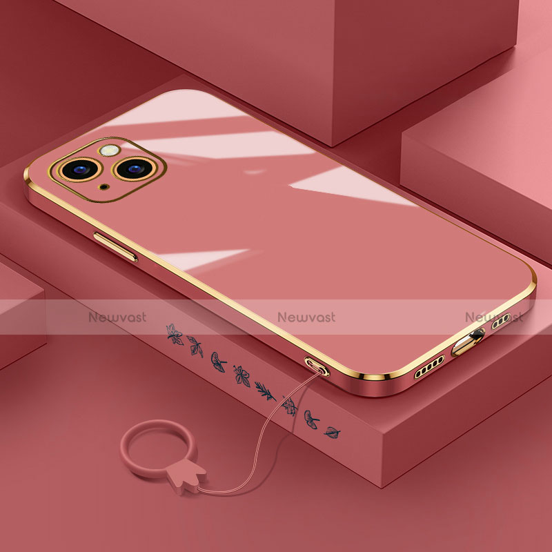 Ultra-thin Silicone Gel Soft Case Cover S03 for Apple iPhone 14 Red