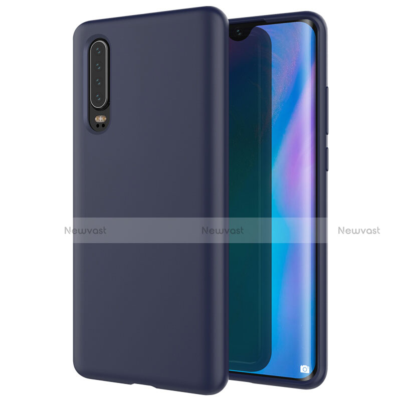 Ultra-thin Silicone Gel Soft Case Cover S03 for Huawei P30 Blue