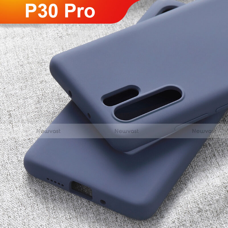 Ultra-thin Silicone Gel Soft Case Cover S03 for Huawei P30 Pro Blue