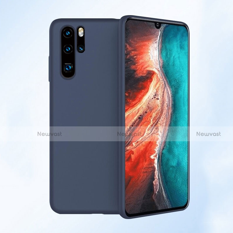 Ultra-thin Silicone Gel Soft Case Cover S04 for Huawei P30 Pro Blue
