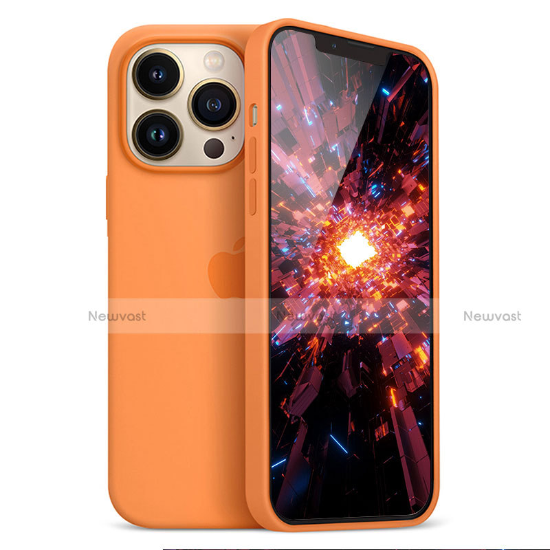 Ultra-thin Silicone Gel Soft Case Cover S05 for Apple iPhone 13 Pro Max Orange