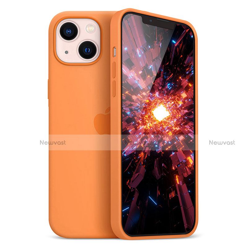 Ultra-thin Silicone Gel Soft Case Cover S05 for Apple iPhone 14 Plus Orange