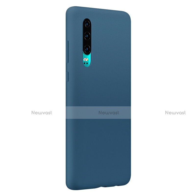 Ultra-thin Silicone Gel Soft Case Cover S05 for Huawei P30 Blue