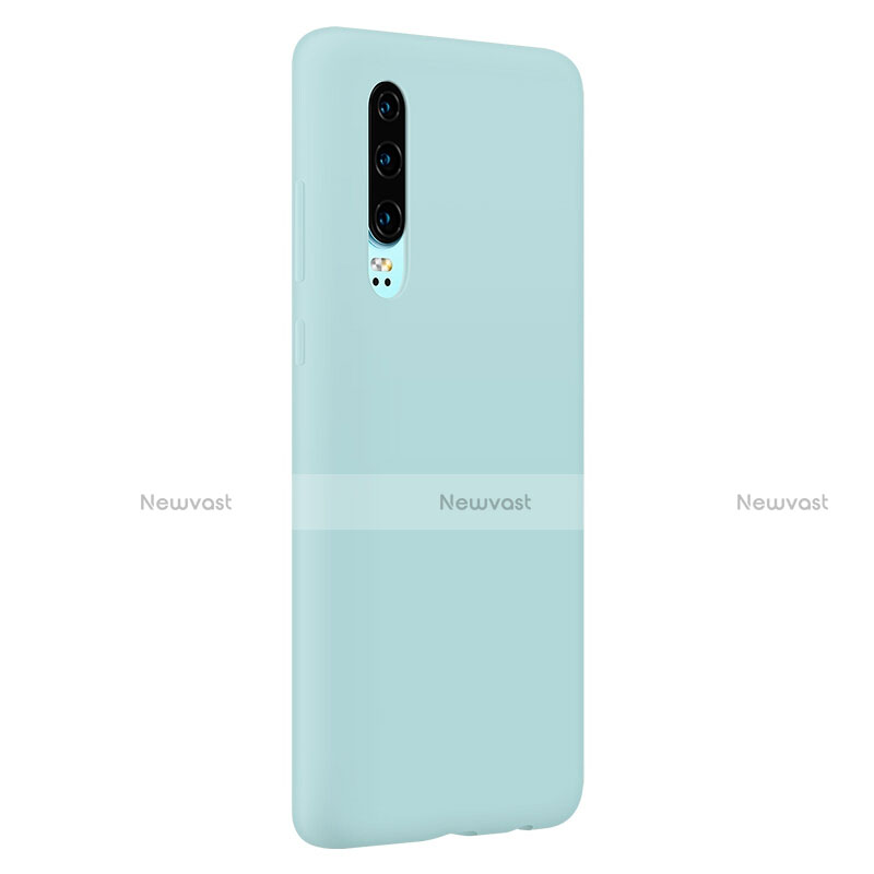 Ultra-thin Silicone Gel Soft Case Cover S05 for Huawei P30 Sky Blue