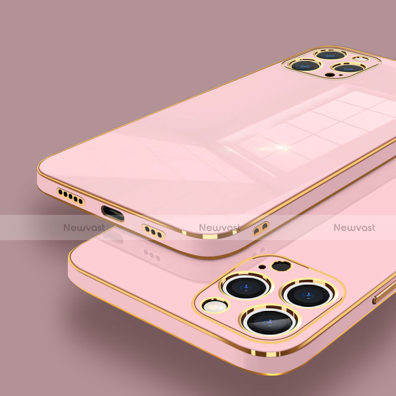 Ultra-thin Silicone Gel Soft Case Cover S06 for Apple iPhone 14 Pro Rose Gold