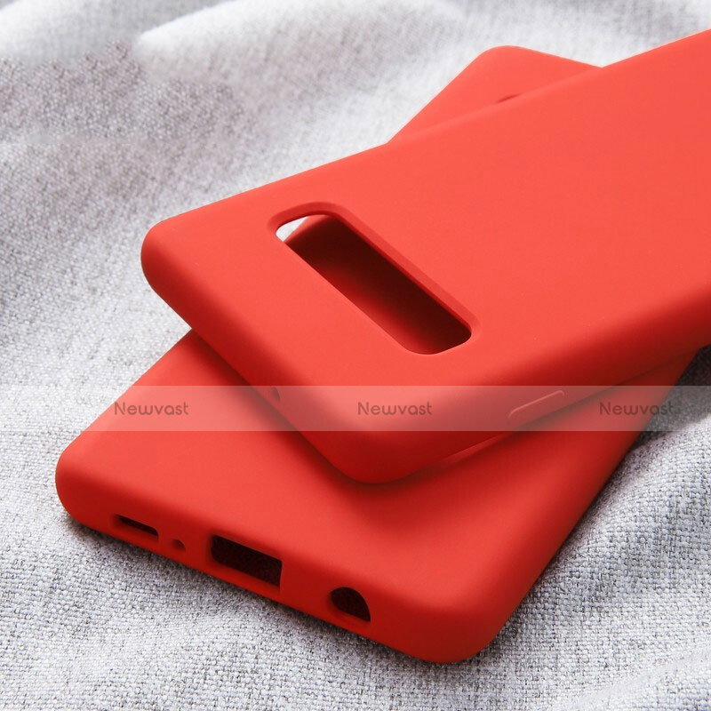 Ultra-thin Silicone Gel Soft Case Cover U01 for Samsung Galaxy S10 Red