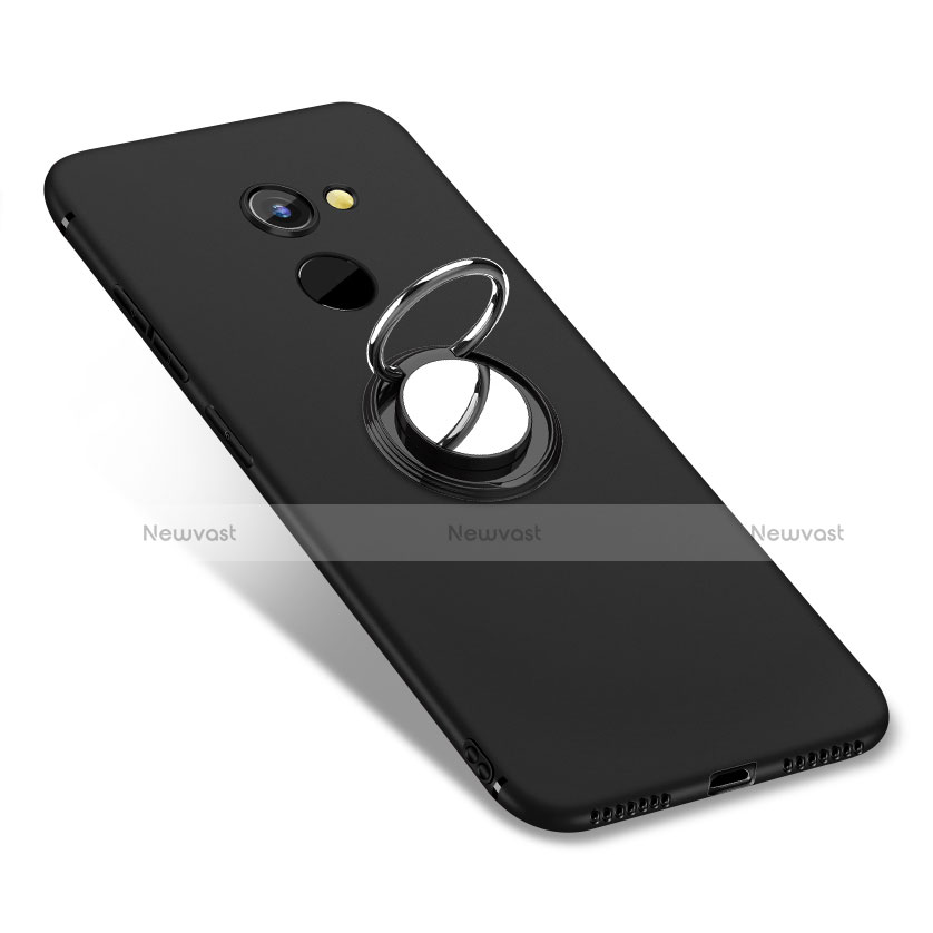 Ultra-thin Silicone Gel Soft Case Cover with Finger Ring Stand for Huawei Enjoy 7 Plus