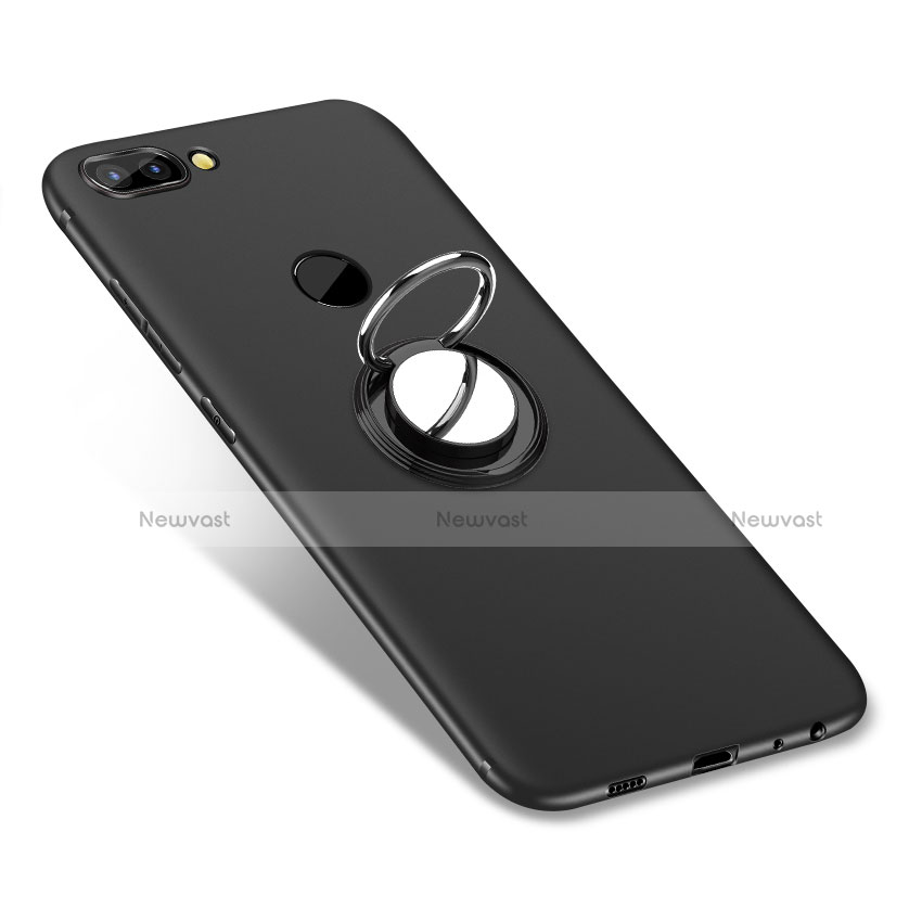 Ultra-thin Silicone Gel Soft Case Cover with Finger Ring Stand for Huawei Enjoy 7S