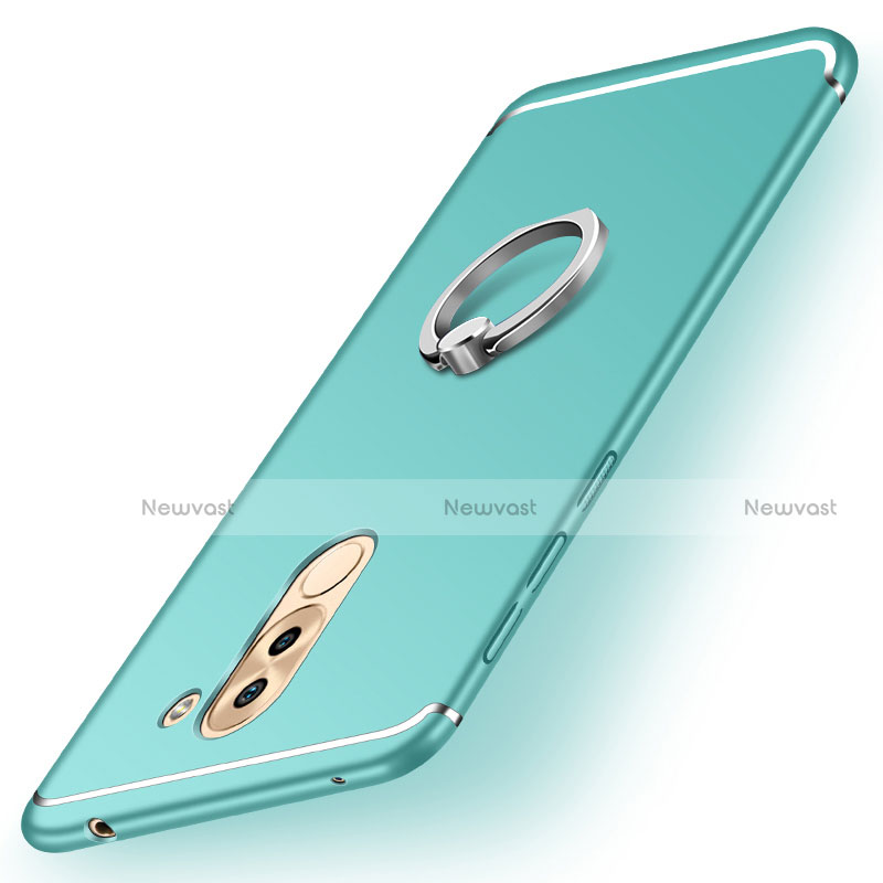 Ultra-thin Silicone Gel Soft Case Cover with Finger Ring Stand for Huawei GR5 (2017) Green