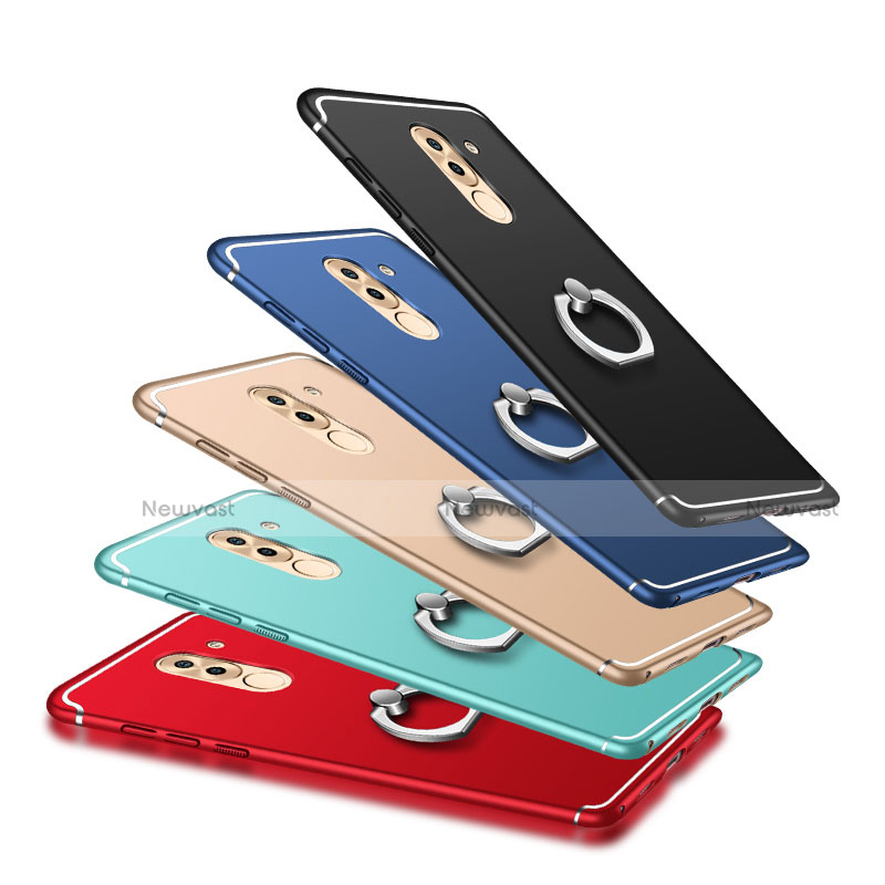 Ultra-thin Silicone Gel Soft Case Cover with Finger Ring Stand for Huawei Honor 6X