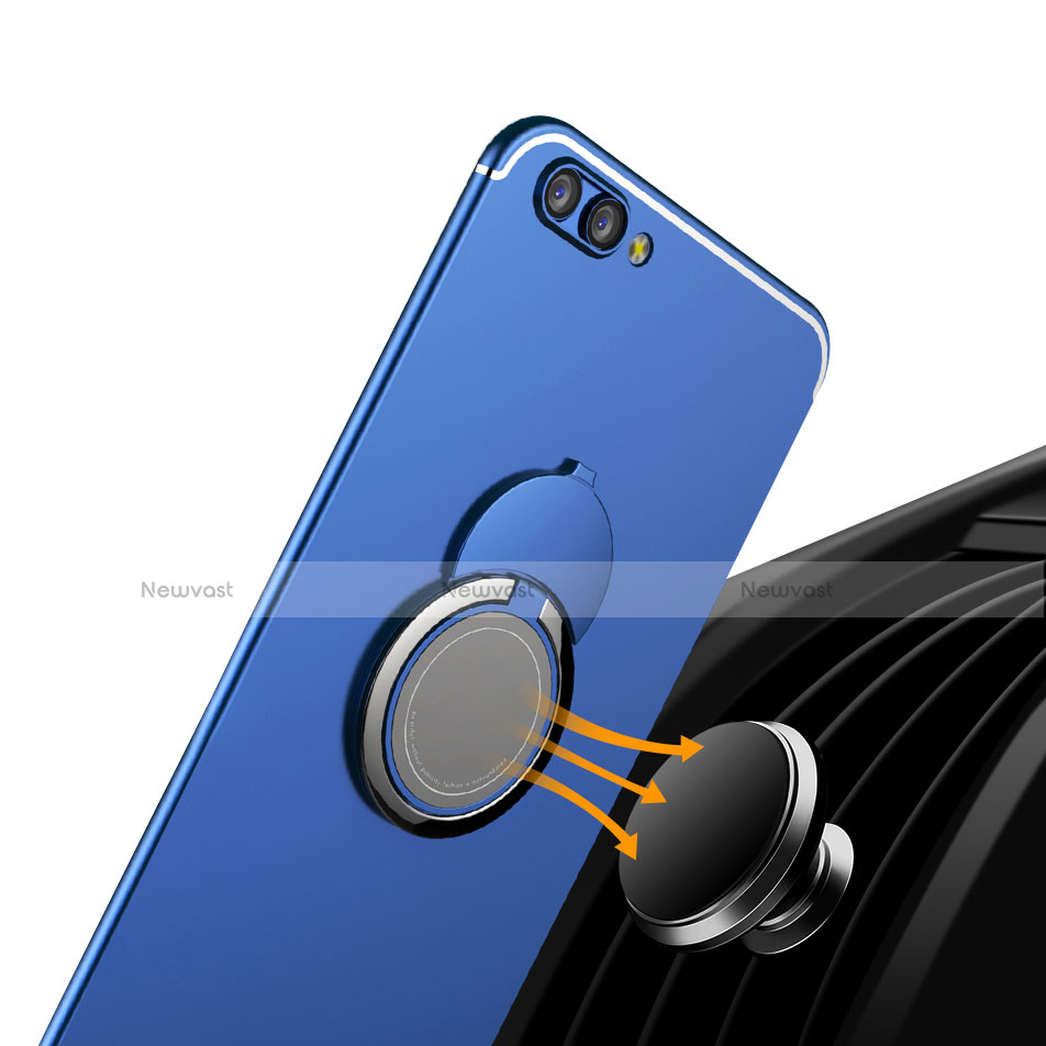 Ultra-thin Silicone Gel Soft Case Cover with Finger Ring Stand for Huawei Honor View 10