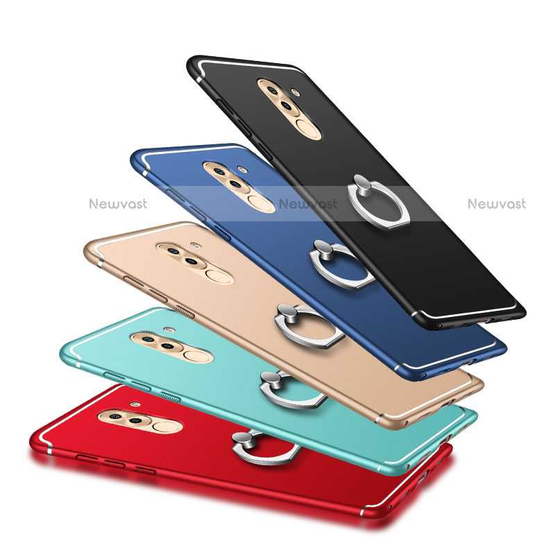 Ultra-thin Silicone Gel Soft Case Cover with Finger Ring Stand for Huawei Mate 9 Lite