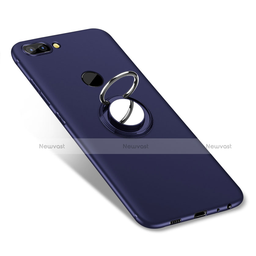 Ultra-thin Silicone Gel Soft Case Cover with Finger Ring Stand for Huawei P Smart