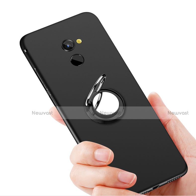 Ultra-thin Silicone Gel Soft Case Cover with Finger Ring Stand for Huawei Y7 Prime