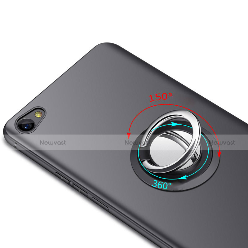 Ultra-thin Silicone Gel Soft Case Cover with Finger Ring Stand for Xiaomi Redmi Note 5A Standard Edition