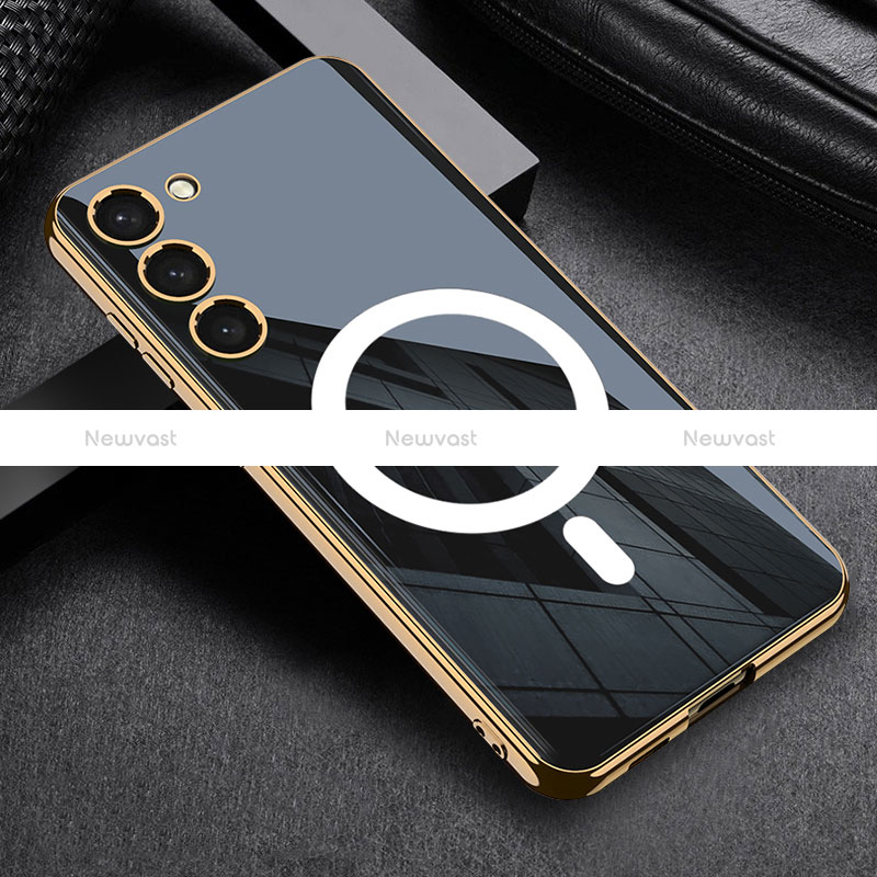 Ultra-thin Silicone Gel Soft Case Cover with Mag-Safe Magnetic AC1 for Samsung Galaxy S22 5G Black