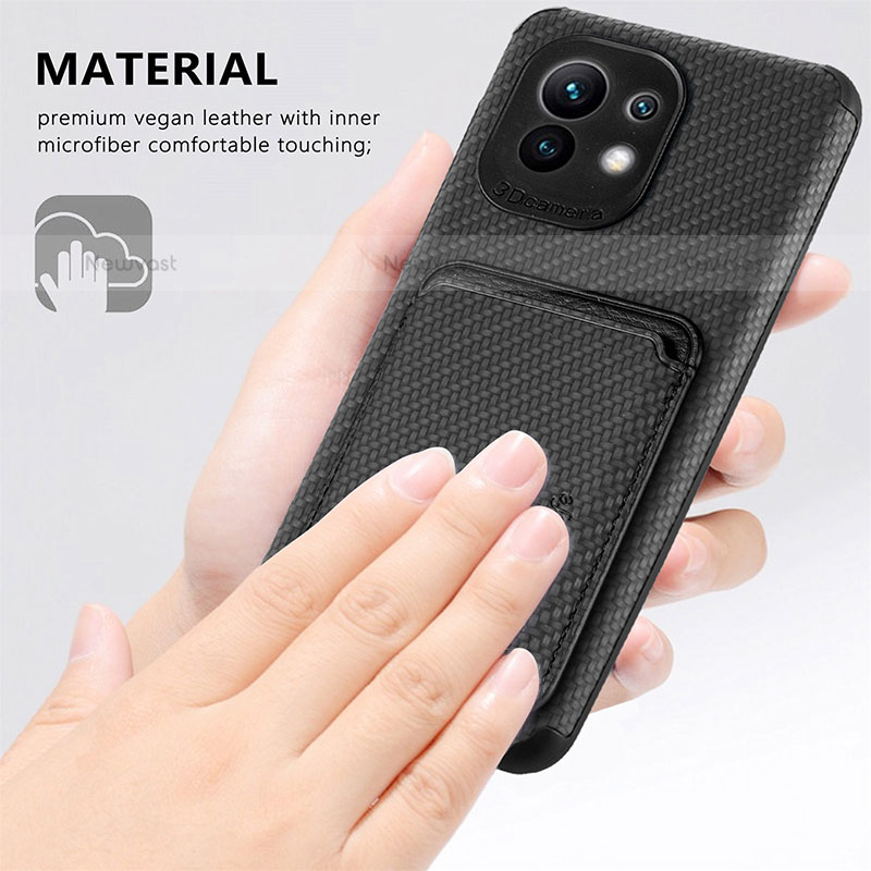 Ultra-thin Silicone Gel Soft Case Cover with Magnetic A05 for Xiaomi Mi 11 5G