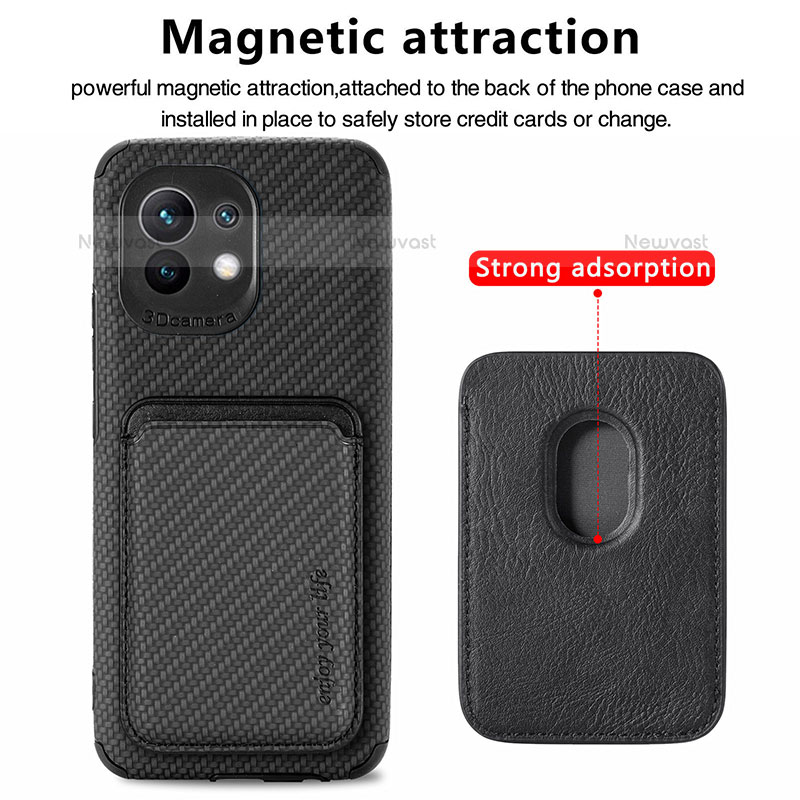 Ultra-thin Silicone Gel Soft Case Cover with Magnetic A05 for Xiaomi Mi 11 5G