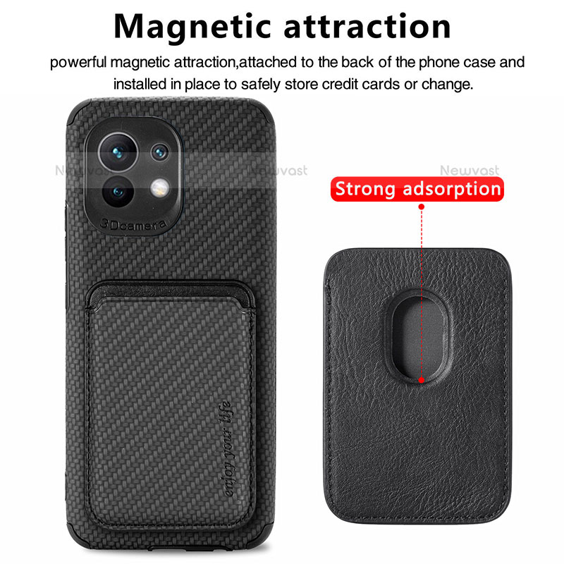 Ultra-thin Silicone Gel Soft Case Cover with Magnetic A05 for Xiaomi Mi 11 Lite 5G