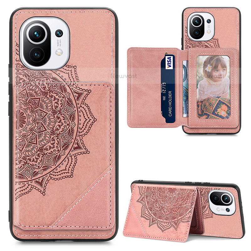 Ultra-thin Silicone Gel Soft Case Cover with Magnetic A06 for Xiaomi Mi 11 Lite 4G