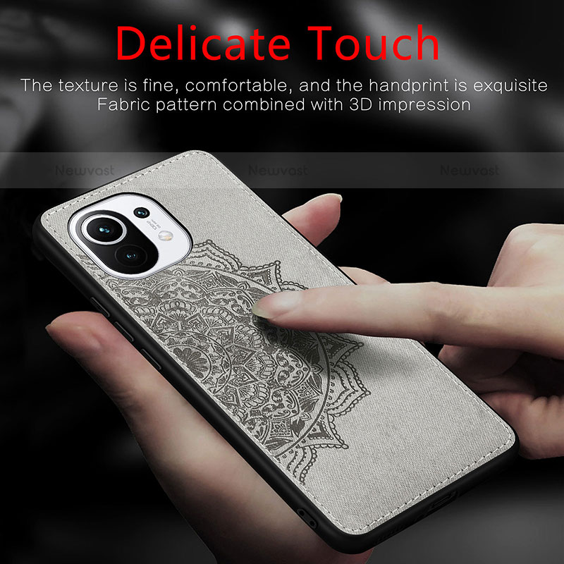 Ultra-thin Silicone Gel Soft Case Cover with Magnetic A07 for Xiaomi Mi 11 5G