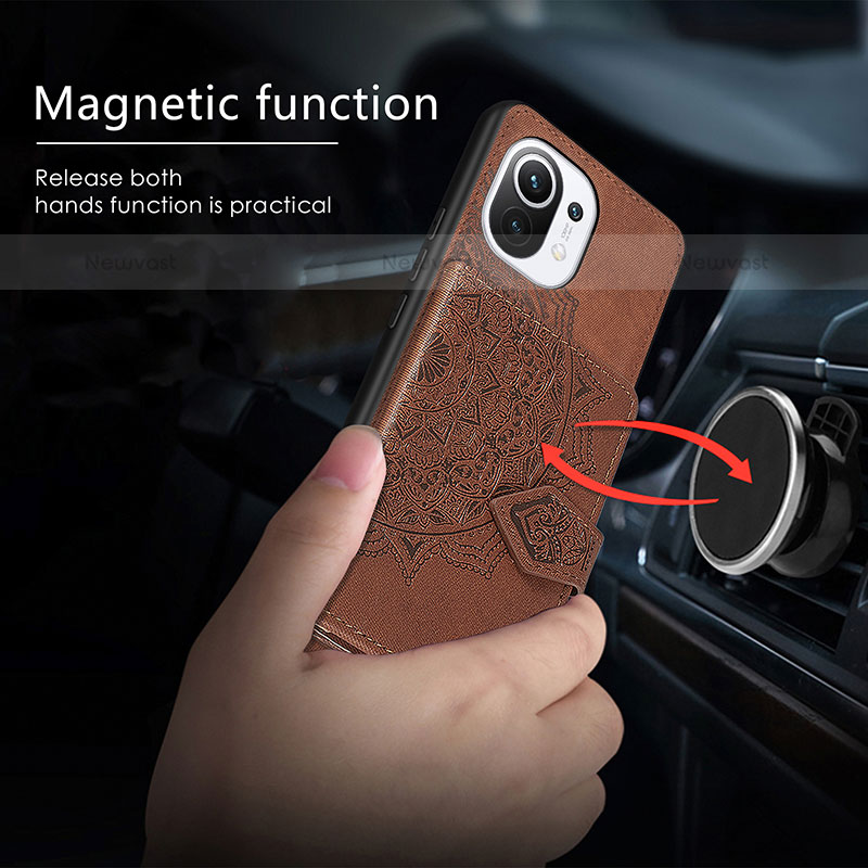 Ultra-thin Silicone Gel Soft Case Cover with Magnetic A09 for Xiaomi Mi 11 5G