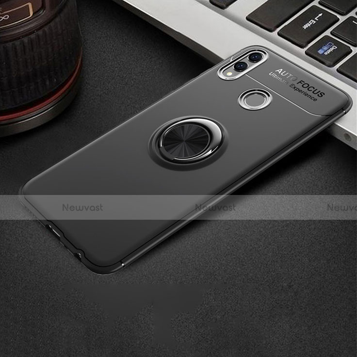 Ultra-thin Silicone Gel Soft Case Cover with Magnetic Finger Ring Stand A01 for Huawei Honor 8X