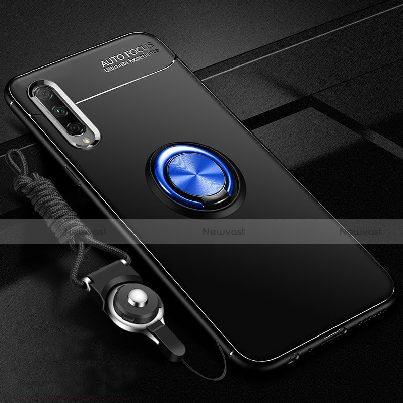 Ultra-thin Silicone Gel Soft Case Cover with Magnetic Finger Ring Stand A01 for Huawei Honor 9X Pro
