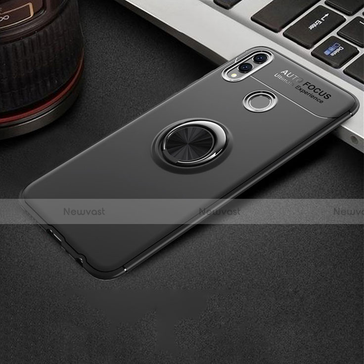 Ultra-thin Silicone Gel Soft Case Cover with Magnetic Finger Ring Stand A01 for Huawei Honor View 10 Lite