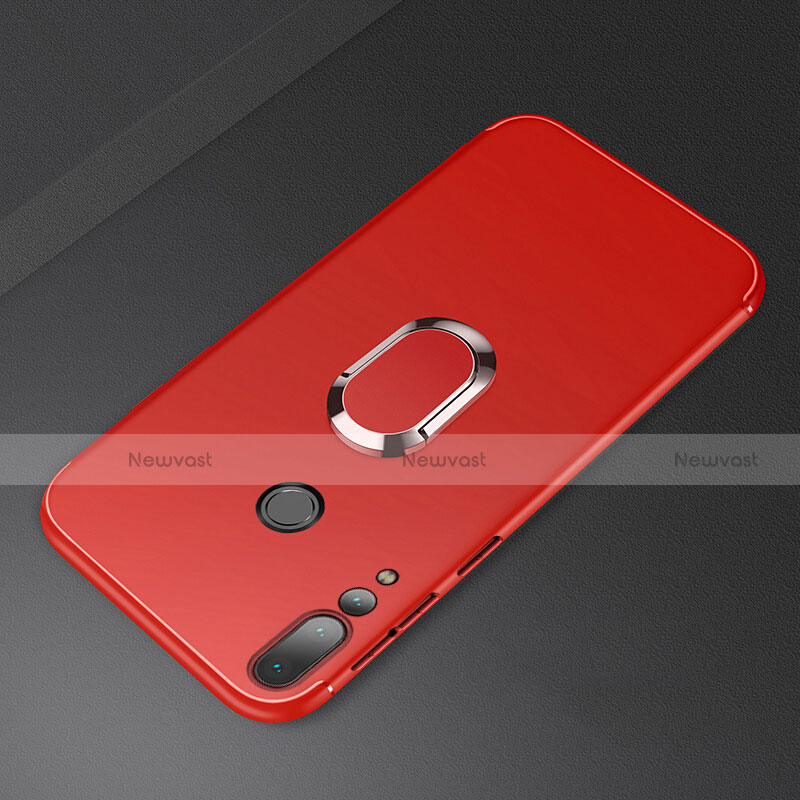 Ultra-thin Silicone Gel Soft Case Cover with Magnetic Finger Ring Stand A01 for Huawei Nova 4 Red
