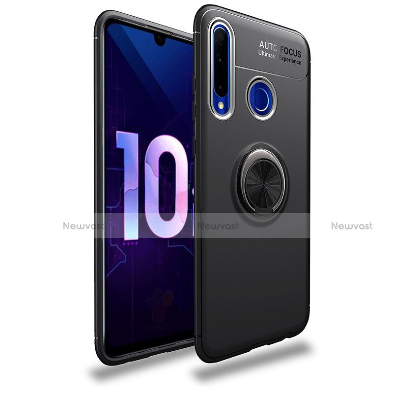 Ultra-thin Silicone Gel Soft Case Cover with Magnetic Finger Ring Stand A01 for Huawei P Smart+ Plus (2019)