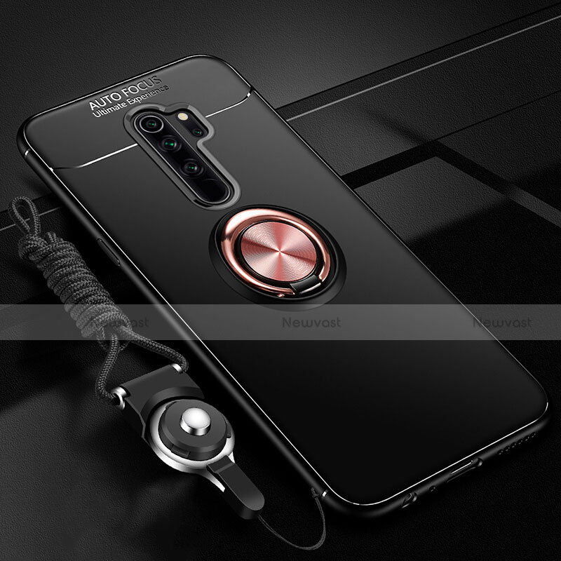 Ultra-thin Silicone Gel Soft Case Cover with Magnetic Finger Ring Stand A01 for Oppo A9 (2020)