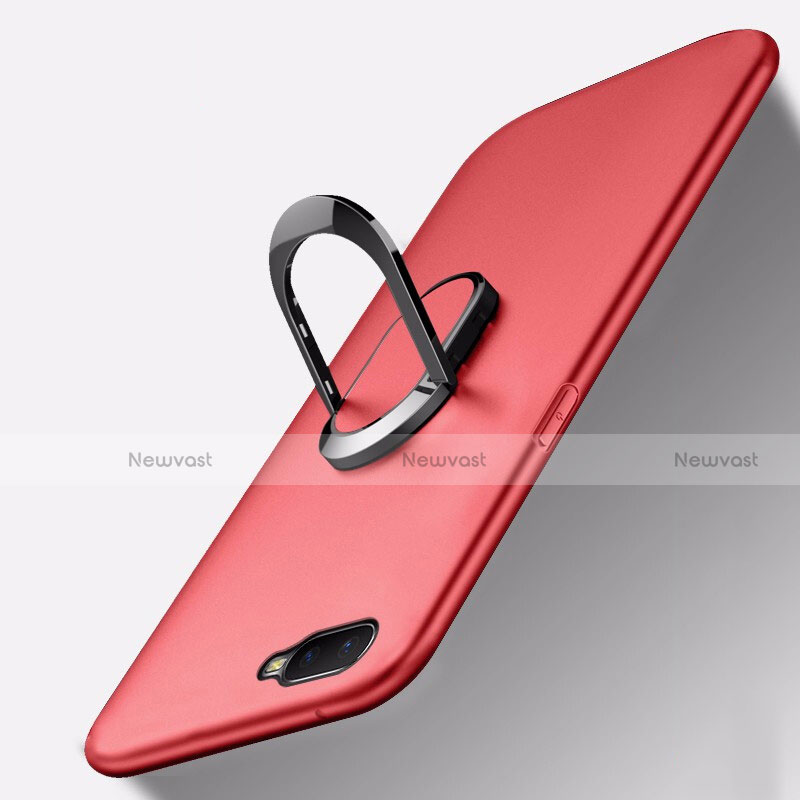 Ultra-thin Silicone Gel Soft Case Cover with Magnetic Finger Ring Stand A01 for Oppo R15X
