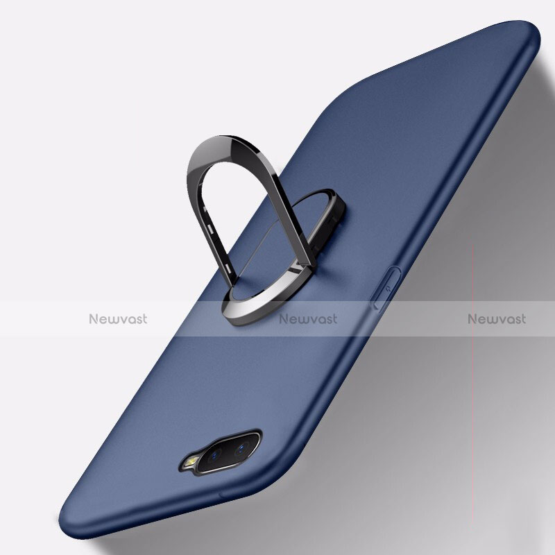 Ultra-thin Silicone Gel Soft Case Cover with Magnetic Finger Ring Stand A01 for Oppo RX17 Neo