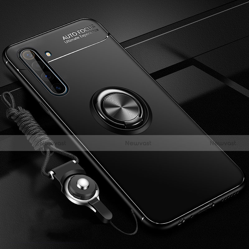 Ultra-thin Silicone Gel Soft Case Cover with Magnetic Finger Ring Stand A01 for Realme X50 Pro 5G
