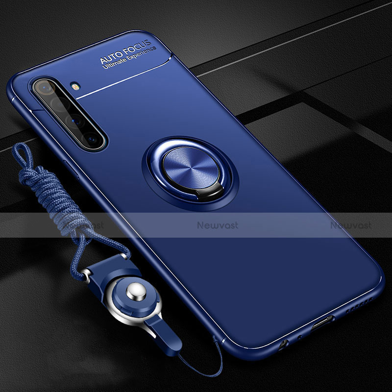 Ultra-thin Silicone Gel Soft Case Cover with Magnetic Finger Ring Stand A01 for Realme X50 Pro 5G