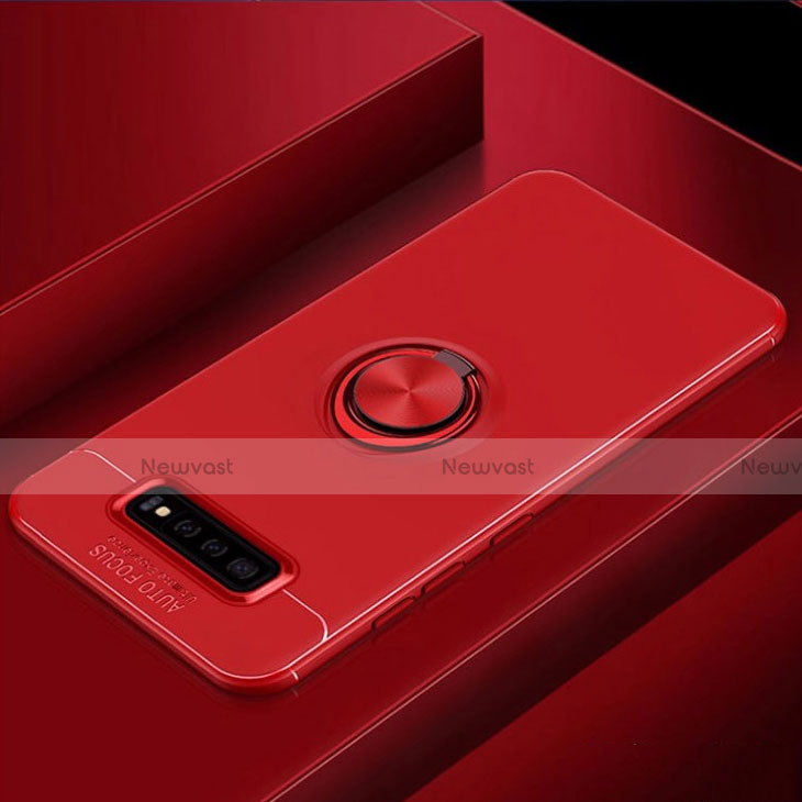 Ultra-thin Silicone Gel Soft Case Cover with Magnetic Finger Ring Stand A01 for Samsung Galaxy S10 5G