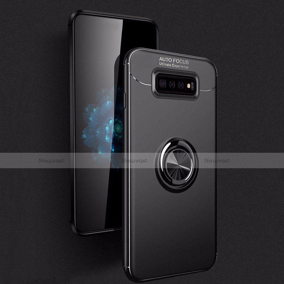 Ultra-thin Silicone Gel Soft Case Cover with Magnetic Finger Ring Stand A01 for Samsung Galaxy S10 5G