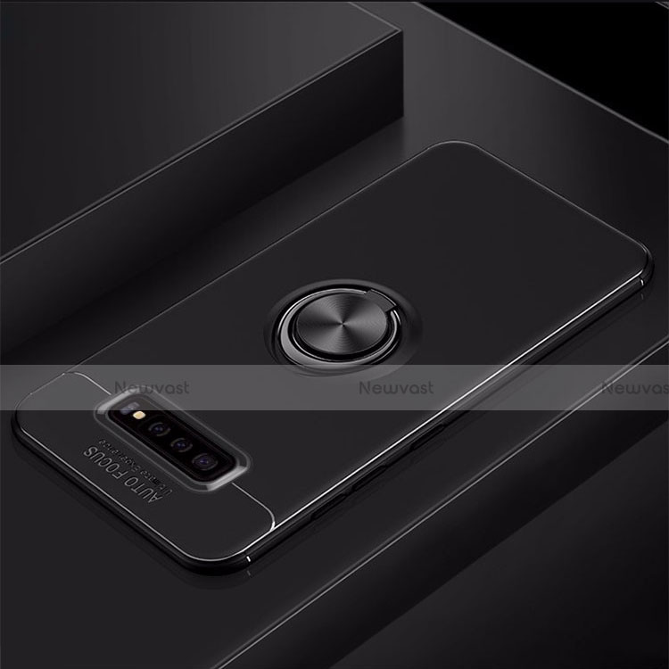 Ultra-thin Silicone Gel Soft Case Cover with Magnetic Finger Ring Stand A01 for Samsung Galaxy S10 5G