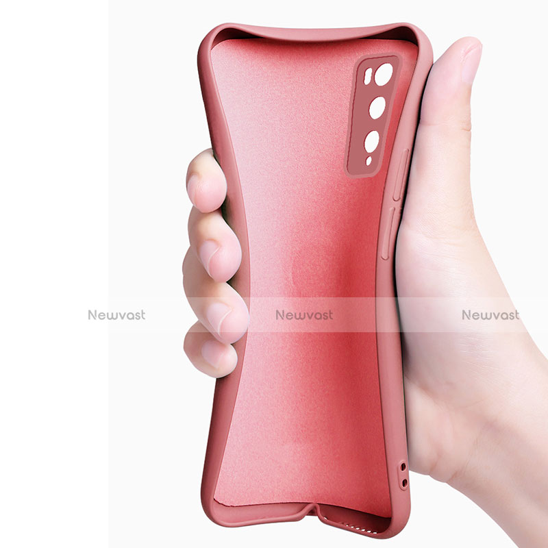 Ultra-thin Silicone Gel Soft Case Cover with Magnetic Finger Ring Stand A02 for Huawei Enjoy Z 5G